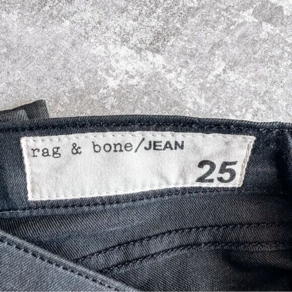 Rag & Bone Low Rise Faux Leather Bootcut Black Jean Size 25 - Picture 6 of 9